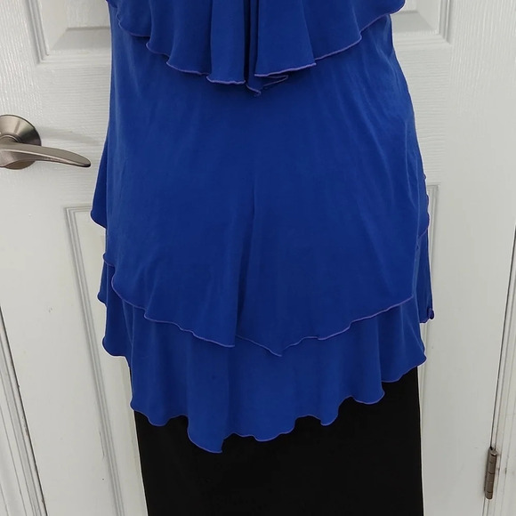 Moon Katz Royal Blue Layered Open Back Top - Picture 11 of 13